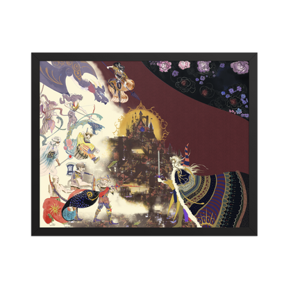 Worlds of Final Fantasy - Final Fantasy II Framed & Signed Print (PREORDER) - Lxtus.art Collection